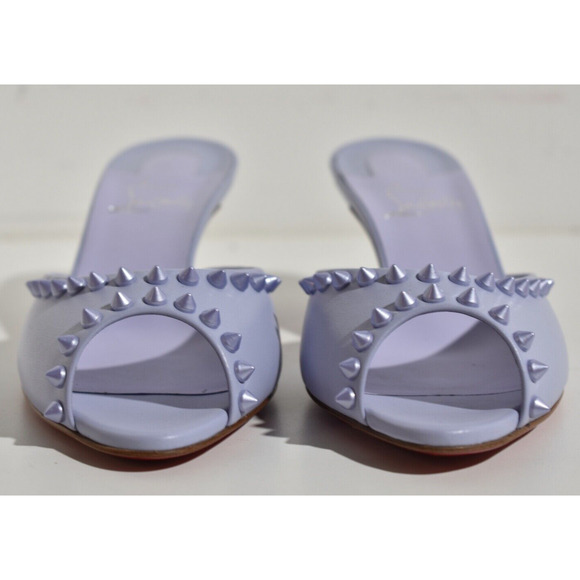Christian Louboutin Me Dolly Spike 55 Skylight Purple Sandal Mule Heel Pump 38 - Picture 4 of 9